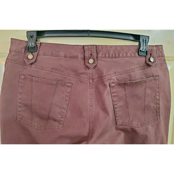 VTG Covington Womens Sz 16 Brown Brushed Bootcut Jeans Tab Loop 4 Pocket Style - Picture 2 of 11